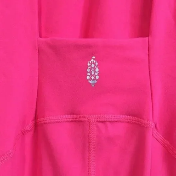 NWT Free People FP Movement Never Better Strappy Back Jumpsuit Large, HOT PINK - Picture 7 of 10